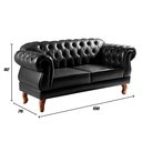 Ver imagem 6 de Sofá 2 e 3 Lugares Duquesa Decoração Sala Recepção Retrô Preto