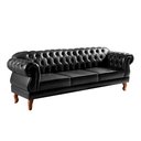 Ver imagem 5 de Sofá 2 e 3 Lugares Duquesa Decoração Sala Recepção Retrô Preto