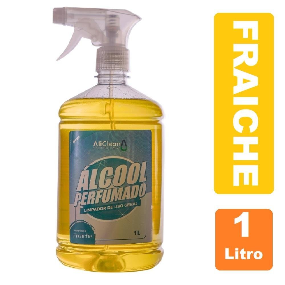 Álcool Perfumado Com Bactericida Para Limpeza Com Borrifador 1 Litro - Fraiche - 2