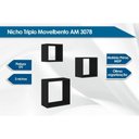 Ver imagem 3 de Cubos Decorativo Quarto Bebê Nicho Triplo Am 3078 Branco - Movelbento