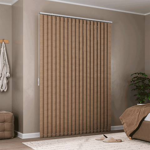 Persiana Vertical em Tecido Crisdan Largura 1,40 X 2,20 Altura Bege Mescla