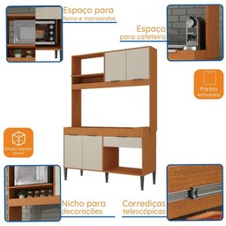 Cozinha Amaya Compacta Balcão Forno e Micro - 6