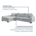 Ver imagem 5 de Sofá de Canto 6 Lugares com Chaise Modulado 320cm com Base em Madeira Maciça  Dominique