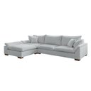 Ver imagem 3 de Sofá de Canto com Chaise Modulado 6 Lugares Linho Cinza Dominique 320cm Yescasa