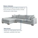 Ver imagem 6 de Sofá de Canto 6 Lugares com Chaise Modulado 320cm com Base em Madeira Maciça  Dominique