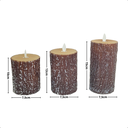Ver imagem 6 de Vela Decorativa Rustica Led Chama Viva Iluminação Kit C/ 3