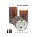 Ver imagem 5 de Vela Decorativa Rustica Led Chama Viva Iluminação Kit C/ 3