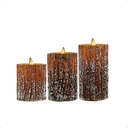 Ver imagem 3 de Vela Decorativa Rustica Led Chama Viva Iluminação Kit C/ 3