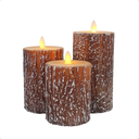 Ver imagem 1 de Vela Decorativa Rustica Led Chama Viva Iluminação Kit C/ 3