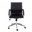 Ver imagem 3 de Kit 10 Cadeiras Escritório Diretor Esteirinha Rodízio Relax Corino 3301 Preto