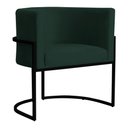 Ver imagem 1 de Poltrona Decorativa Sala de Estar Luana Base Preta Veludo Verde - Montanaris Decor