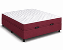 Ver imagem 1 de Kit Cama Box Baú Casal 138x188 cm + Colchão D33 Casal 17 cm Vinho Suede