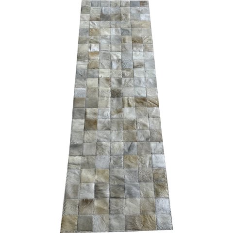 Tapete De Couro Passadeira bege claro 0,50x1,50 sem bordas