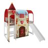 Cama Dossel com Escorregador 1 Torre Forte com Cama com Dossel e Escorregador 1 Torre Blake Branco e - 4