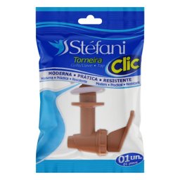 Torneira para Filtro de Água Stéfani Clic Marrom - Kit C/4un - 2