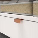 Ver imagem 3 de Gabinete para Banheiro Armário com Rodinhas 60cm Branco com Cobre Multiuso de Madeira
