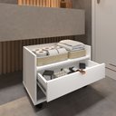 Ver imagem 6 de Gabinete para Banheiro Armário com Rodinhas 60cm Branco com Cobre Multiuso de Madeira