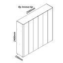 Ver imagem 4 de Guarda-Roupa Casal 6 Portas com Pés Innova 100% MDF Marrom/Marrome/Off White