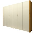 Ver imagem 3 de Guarda-Roupa Casal 6 Portas com Pés Innova 100% MDF Marrom/Marrome/Off White