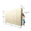 Ver imagem 5 de Guarda-Roupa Casal 6 Portas com Pés Innova 100% MDF Off White