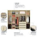 Ver imagem 6 de Guarda-Roupa Casal 6 Portas com Pés Innova 100% MDF Off White