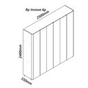 Ver imagem 4 de Guarda-Roupa Casal 6 Portas com Pés Innova 100% MDF Off White