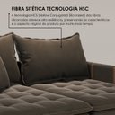 Ver imagem 6 de Sofá Cama Retrátil em Madeira Eucalipto e Veludo 200cm Creta Marrom