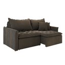 Ver imagem 2 de Sofá Cama Retrátil em Madeira Eucalipto e Veludo 200cm Creta