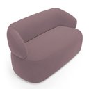 Ver mais imagens de Kit 02 Poltronas Giratória e 01 Sofá Orgânico Glee 03 Lugares 170cm Veludo Rosê - Desk Design