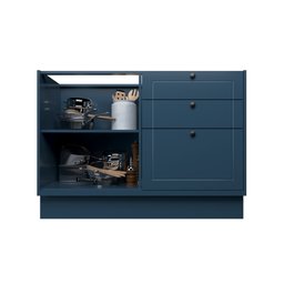 Balcão de Cozinha 120cm 1 Porta 3 Gavetas Sevilha 100% MDF Sem Tampo - 5 Balcão de Cozinha 120cm 1 Porta 3 Gavetas Sevilha 100% MDF Sem Tampo - 5