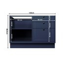 Ver imagem 6 de Balcão de Cozinha 120cm 1 Porta 3 Gavetas Sevilha 100% MDF sem Tampo Azul/Órion