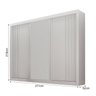 Guarda-roupa 3 Portas Milano com Espelho na Porta Central e Portas Ripadas MDF - 4
