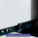 Ver imagem 7 de Guarda-Roupa 3 Portas Milano com Espelho na Porta Central e Portas Ripadas MDF Branco