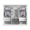 Ver imagem 2 de Guarda-roupa 3 Portas Milano com Espelho na Porta Central e Portas Ripadas MDF