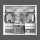 Ver imagem 5 de Guarda-Roupa 3 Portas Milano com Espelho na Porta Central e Portas Ripadas MDF Branco