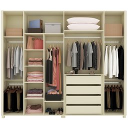 Guarda-roupa Casal 6 Portas com Espelho com Pés Innova 100% MDF - 2