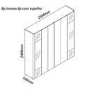Ver imagem 4 de Guarda-roupa Casal 6 Portas com Espelho com Pés Innova 100% MDF