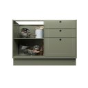 Ver imagem 7 de Balcão de Cozinha 1 Porta 3 Gavetas 100% MDF 120cm sem Tampo Sevilha Herval Verde/Hill