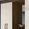 Guarda Roupa 4 Portas Com Espelho 8313 Castanho Wood Baunilha Moval - 6