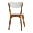 Ver imagem 2 de Kit 2 Cadeiras de Madeira com Assento Estofado Courvin e Encosto em MDF Coleção Scandian Branco/Laca/Freijó