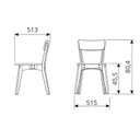 Ver imagem 4 de Kit 2 Cadeiras de Madeira com Assento Estofado Courvin e Encosto em MDF Coleção Scandian Branco/Laca/Freijó