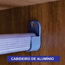 Ver imagem 7 de Guarda Roupas 03 Portas Milano com Espelho na Porta Central, Portas Ripadas e 4 Gavetas Internas MDF Marrom/Cinamomo
