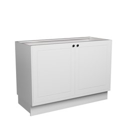 Balcão de Cozinha 2 Portas 100% MDF 120cm sem Tampo Sevilha Herval Branco/Ártico - 9