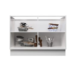 Balcão de Cozinha 2 Portas 100% MDF 120cm sem Tampo Sevilha Herval Branco/Ártico - 6