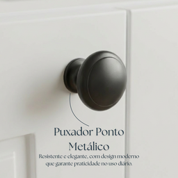 Balcão de Cozinha 2 Portas 100% MDF 120cm sem Tampo Sevilha Herval Branco/Ártico - 8