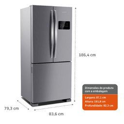 Geladeira Brastemp Frost Free Side Inverse 3 Portas A+++ 554 litros cor Inox - BRO85AK 110V - 3