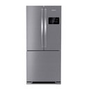 Ver imagem 1 de Geladeira Brastemp Frost Free Side Inverse 3 Portas A+++ 554 litros cor Inox - BRO85AK 110V