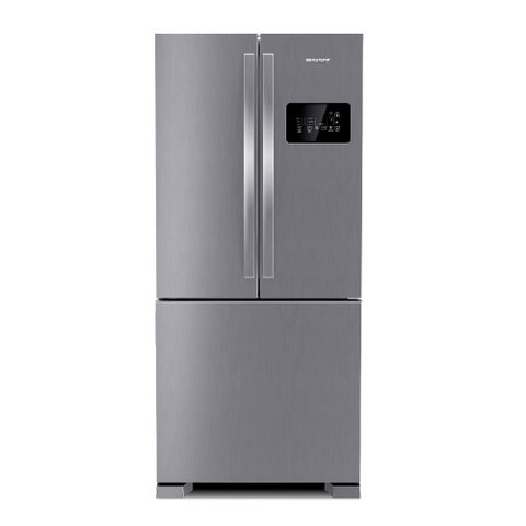 Geladeira Brastemp Frost Free Side Inverse 3 Portas A+++ 554 litros cor Inox - BRO85AK 110V