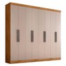 Guarda Roupa Casal Prime 1684 Cômoda 8000 e Multiuso 6020 Freijó Baunilha - Araplac - 6