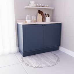 Balcão de Cozinha 2 Portas 100% MDF 120cm sem Tampo Sevilha Herval Azul/Órion - 1
